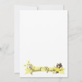 Invitation Joli Baby shower fleuri jaune (Dos)