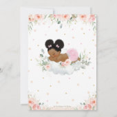 Invitation Joli Baby shower Floral Blush Africain (Dos)