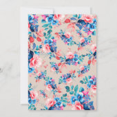 Invitation Joli Baby shower Floral Champagne (Dos)