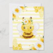 Invitation Joli Baby shower Floral Miel Abeilles (Dos)