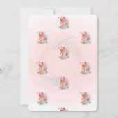 Invitation Joli Baby shower Floral Pony (Dos)