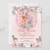 Invitation Joli Baby shower Floral Pony (Devant)