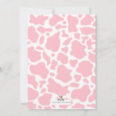 Invitation Joli Baby shower Floral Rose Vache (Dos)