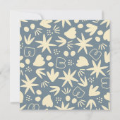 Invitation Joli baby shower motif amusant bleu et jaune (Dos)