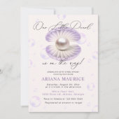 Invitation Joli Baby shower Ocean Little Pearl (Devant)