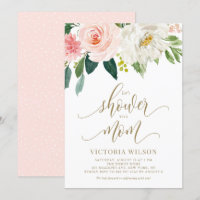 Joli Baby shower Or Rose Ressort Rose Florals