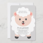 Invitation Joli Baby shower Pois Little Lamb (Devant)