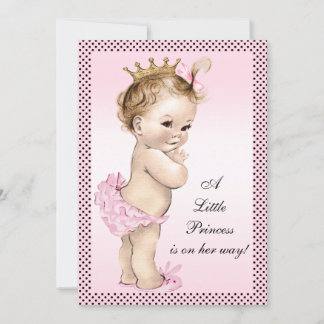 Invitation Joli Baby shower princesse Vintage