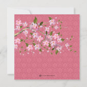 Invitation Joli Baby shower rose cerisier (Dos)