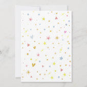 Invitation Joli Baby shower rose fille (Dos)