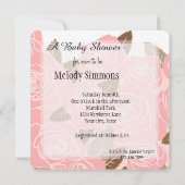 Invitation Joli Baby shower rose Roses (Dos)
