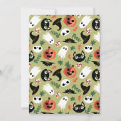 Invitation Joli Baby shower vert Éffrayant Halloween Wreath (Dos)