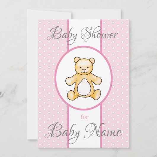 Invitation Joli baby shower vintage (Devant)