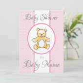 Invitation Joli baby shower vintage (Debout devant)