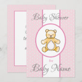 Invitation Joli baby shower vintage (Devant / Derrière)