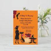 Invitation Joli bébé brasser Sorcière Chaussure Citrouille Ba (Debout devant)