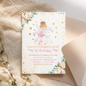 Invitation Joli bébé fée 1er anniversaire