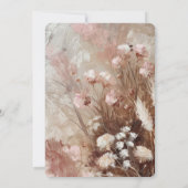 Invitation Joli Beige Blush Boho rose Mariage Floral (Dos)