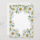Invitation Joli blanc marguerite Floral verdure Anniversaire (Dos)