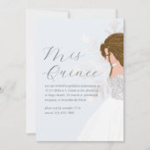 Invitation Joli Blue Winter Snowflakes Mis Quince Photo (Devant)