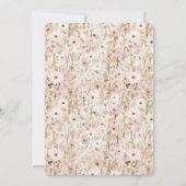 Invitation Joli Blush Brown Floral Anniversaire (Dos)