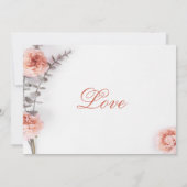 Invitation Joli Blush Fleurs d'oeillet Floral (Dos)