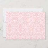 Invitation Joli boho bleu arc rose bébé douche photo (Dos)