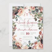 Invitation Joli Boho Garden Floral Sweet 16 Party (Devant)