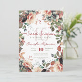 Invitation Joli Boho Garden Floral Sweet 16 Party (Debout devant)