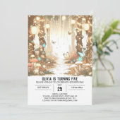 Invitation Joli bois doux Digital Anniversaire (Debout devant)