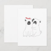 Invitation Joli Bouledogue | Cadeau assorti pour amateur de c (Devant / Derrière)