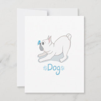 Invitation Joli Bouledogue Français Avec Papillon