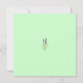 Invitation Joli brin d'herbe de lavande sur la Fête de la (Dos)