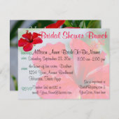 Invitation Joli brunch Fête de l'mariée à fleurs (Devant / Derrière)