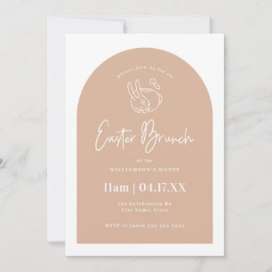 Invitation Joli Bunny Blush Pink Arch Brunch de Pâques