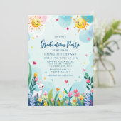 Invitation Joli Bunny Bunny Floral jardin d'enfants (Debout devant)