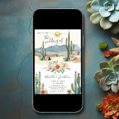 Invitation Joli Cactus Flower | Mariage du désert de Cactus