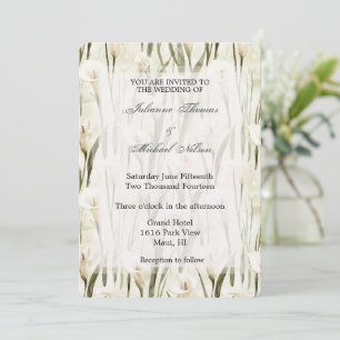Invitation Joli Calla Lilly Vert Blanc Floral Mariage