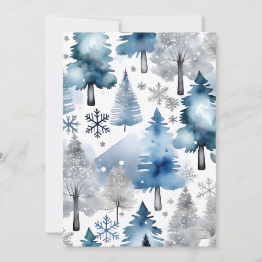 Invitation Joli cerf Hiver Un garçon bienveillant modèle d'an (Dos)