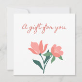 Invitation Joli certificat cadeau en rose Fleur (Devant)