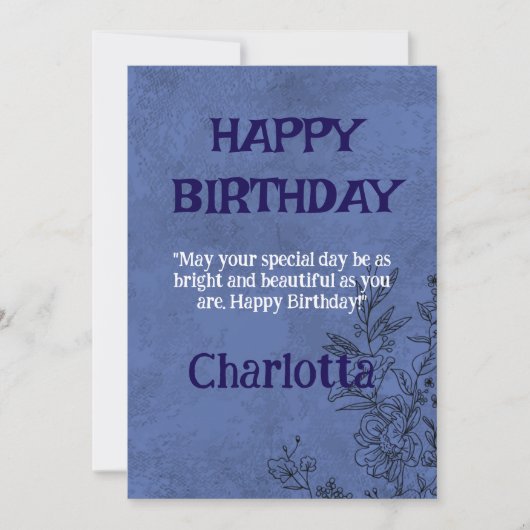INVITATION JOLI CHARLOTTA ANNIVERSAIRE (Devant)
