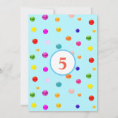 Invitation Joli chat en smoking pour anniversaire et confetti (Dos)