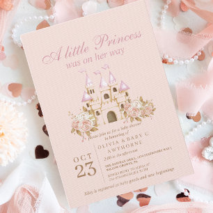 Invitation Joli château de Baby shower Princess