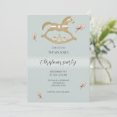 Invitation Joli Cheval Rocking En Bois (Debout devant)