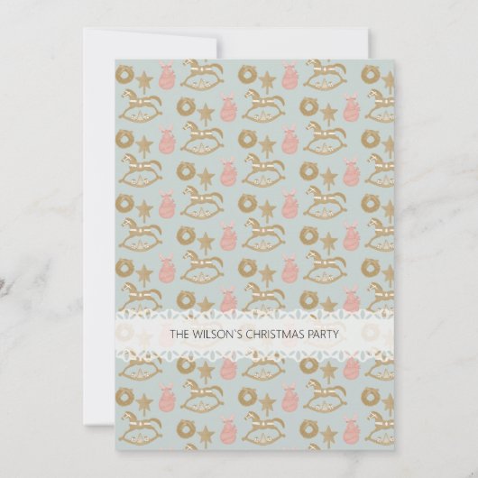 Invitation Joli Cheval Rocking En Bois (Dos)