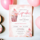 Invitation Joli chic pastel doux petit baby shower de cupcake