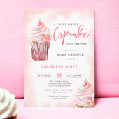 Invitation Joli chic pastel doux petit baby shower de cupcake