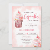 Invitation Joli chic pastel doux petit baby shower de cupcake (Devant)