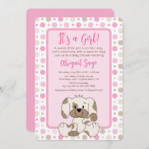 Joli Chien Chien Rose Polka Baby shower