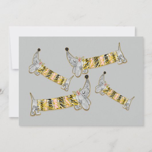 Invitation Joli chien doux nouveau animal de compagnie fête m (Dos)